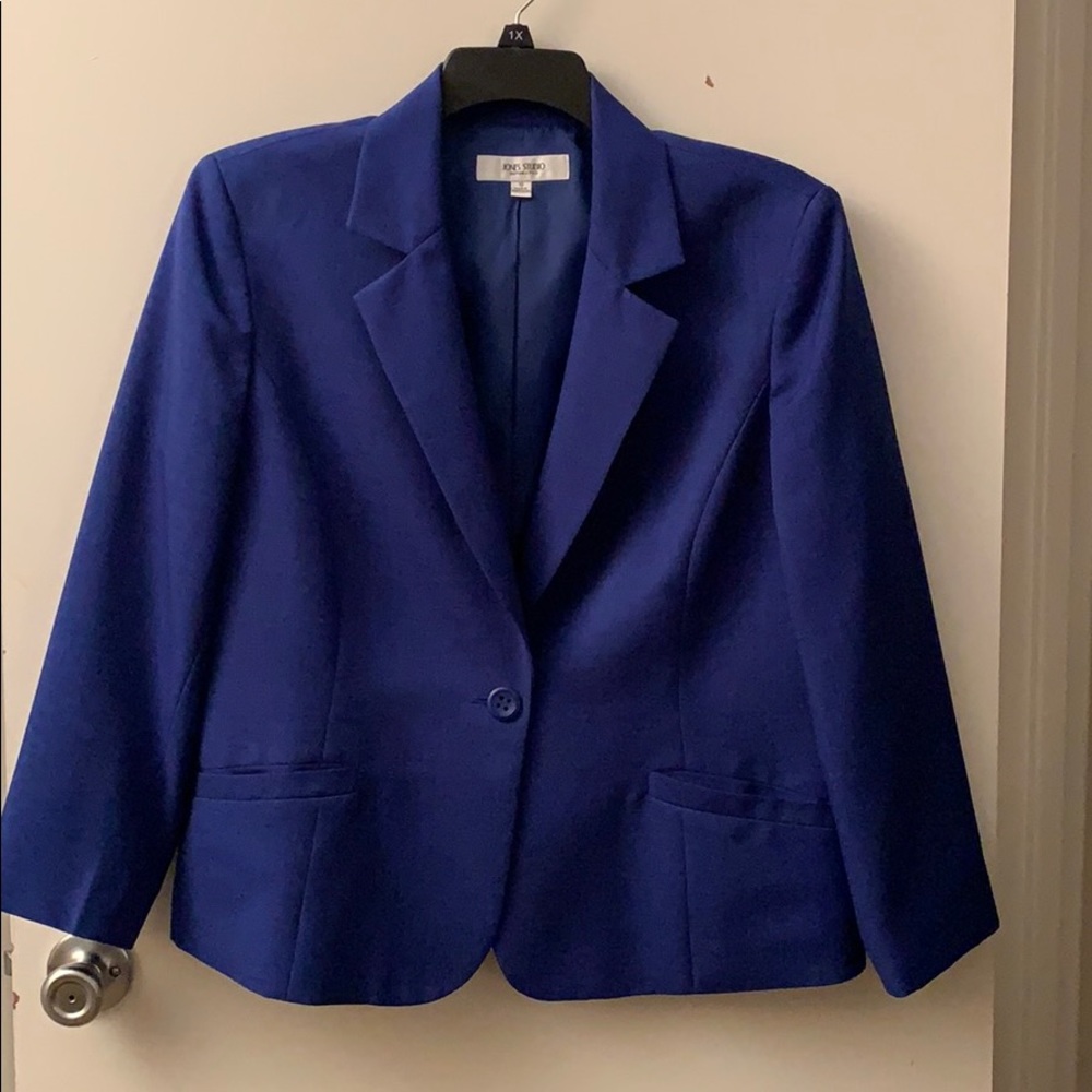 Jones Studio Blazer Jacket Royal Blue Size 16